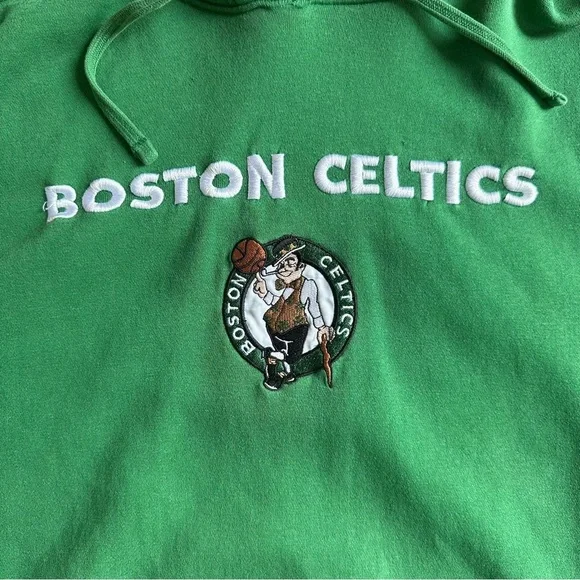 Vintage Green Boston Celtics Hoodie Men’s Medium​ - Picture 2 of 5